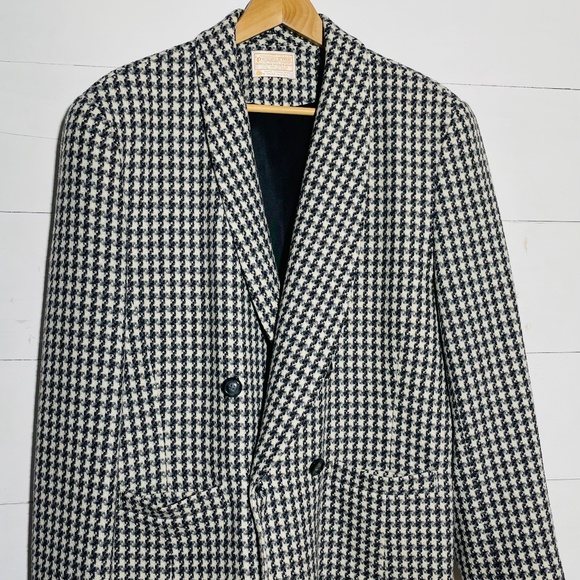VINTAGE Pendleton Houndstooth Blazer 100% Wool Perfect Condition - Picture 7 of 7